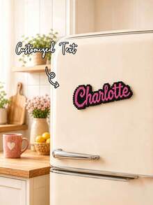 Ayotu Customized Personalized Text Fridge Magnets, Perler Beads Style Magnetic Fridge Magnets, Customizable Name Or Number, Hama Beads Storage Stickers Decoration, Ideal Choice For Decorating Fridge And Kitchen, Personalized Home Decor, Customized Memorial Kitchen Decoration, Fashionable DIY Crafts, Suitable As Customized Birthday/Housewarming Gifts For Mom, Best Friend, Bridesmaid, And Female Friends - Multicolor - View 9