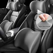 Car Memory Foam Headrest And Lumbar Support Pillow Set, Ergonomic Neck And Waist Cushion, Suitable For Long-Distance Driving - Multicolor - View 2