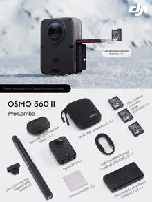 dji [Produk Baru] Kamera Panorama Osmo 360 Generasi ke-2 8K Definisi Tinggi Anti Guncangan Tahan Air untuk Berkendara Sepeda Motor, Menyelam, Ski, Perjalanan, Kamera Genggam Portabel untuk Vlog OSM0 360 II (Baru, Hanya Diaktifkan) - View 14
