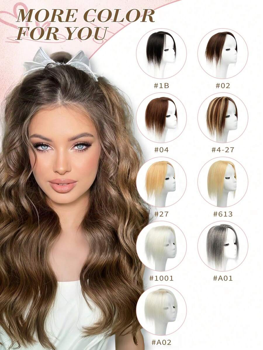 Penutup Rambut Jepit Tak Terlihat dengan Poni, Fiksasi Aman Multi-Jepit, Ringan, Penambah Volume Tanpa Sambungan, Tampilan Alami, Cocok untuk Perjalanan Sehari-hari, Pesta, Pernikahan, dan Acara Lainnya, Aksesori Rambut Dewasa yang Elegan dan Percaya Diri