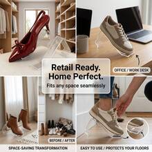 1/2/4pcs Acrylic L-Shaped High Heel Shoe Display Stand, Shoe Storage Rack, Suitable For Shopping Mall, Shoe Store, Clothing Store, Shoe Matching And Display, Shoe Cabinet Accessory, Room Decor, Back To School, College Essentials - Multicolor - View 7