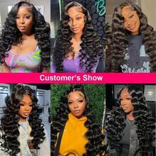 3PCS Bundles Human Hair Loose Wave Bundles With Closure 4x4 Transparent Lace Closure Free Part Human Hair Extensions Natural Color - Natural Black - View 10