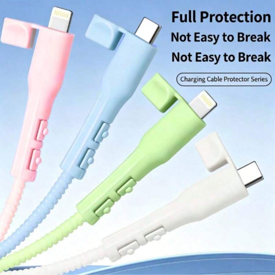 8/4/2 قطعة واقي كابل شحن USB-C: غلاف واقي مضاد للكسر، مصمم لأجهزة USB-C مثل الهواتف الذكية والأجهزة اللوحية وأجهزة الكمبيوتر المحمولة
