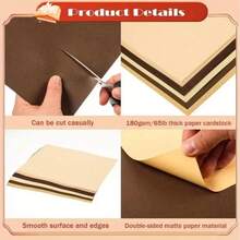 30 Sheets Assorted Brown Cardstock/230g A4 Paper/Suitable For Bohemian Style Scrapbooking, Card Making, Invitations, DIY Arts & Crafts, Scrapbooking Supplies, Rustic Paper Design, Durable Paper Material, Thick Paper Material, Perfect For Thanksgiving - 30 Sheets Brown Gradient Cardstock - View 6