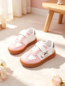 Girls' Cute Rabbit Casual Sneakers, Kids' Skate Shoes - Pink - View 3