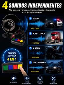 4-Tone High Volume Car Horn - DC 12V, 4 Unique Sounds, Key Control, Durable ABS Material, Suitable For Cars, Trucks, Trailers, Motorcycles - Audio Experience Enhancing Speaker Amplifier, Truck Horn - 12V - View 6