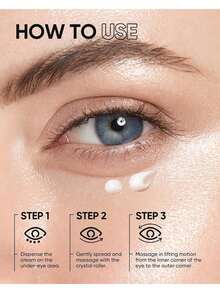 SKINTIFIC 360° Crystal Massage Lifting Eye Cream, Reduces Eye Puffiness, Nourishes Eye Skin With 3D Peptide, Niacinamide And Caffeine - [1pcs]360° Crystal Massage Eye Cream 20g - View 5