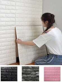 3D Wall Sticker Self-Adhesive Wall Tile Sticker Self-Adhesive Wallpaper Easy To Apply Easy To Remove Easy To Clean Easy To Cut Suitable For Kitchen Living Room Bathroom Hallway Bedroom - 3D Wall Stickers - View 2