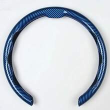 1 bọc vô lăng chống trượt vân sợi carbon giả, phong cách tối giản, bóng cao, phản quang cao, có vạch căn giữa, lắp dễ dàng, không vòng trong, cho ô tô/xe bán tải/SUV/MPV/xe van, vô lăng chữ D/hình O/tròn - Họa tiết giả sợi carbon - Xem 16