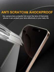 2pcs Privacy Anti-Peeping Tempered Glass Screen Protector, Privacy Protection, Phone Tempered Glass Film, Full Screen Coverage, Anti-Fall Anti-Scratch, Easy Installation, Compatible With IPhone 18ProMax/17 Pro Max/17 Air/16E/16 Pro Max/16 Pro/16 Plus/16/15 Pro Max/14 Pro Max/13 Mini/12/11/XS Max/XR/8+/7 Plus Series - 2pcs - View 4