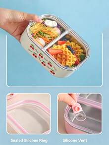 Kitchen Food Storage & Fresh-Keeping Box, Back To School Essential Large Capacity Lunch Box, Suitable For Adults, Equipped With Heat-Resistant Lid - Multicolor - View 8