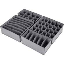 Set Penyimpanan Pakaian Dalam & Kaus Kaki dari Kain Non-Woven, Pengatur Lemari, Kotak Penyimpanan Pembatas Laci, Tas Penyimpanan Lipat, Penyimpanan Lemari yang Efisien, Kotak Penyimpanan Terbagi, Dekorasi Rumah, Pengatur Perlengkapan Kuliah, Lemari Penyimpanan, Dekorasi & Aksesoris Rumah, Perlengkapan Rumah Tangga - Grey - View 10