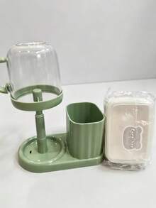 Bathroom Set, Toothbrush Holder With Cup And Soap Dish With Lid, Minimalist Countertop Organizer, Keep Vanity Tidy, Portable Sealed Soap Box, Leak-Proof Soap Box, Suitable For Travel, Dorm, Student Bathroom - Multiple Styles - View 13
