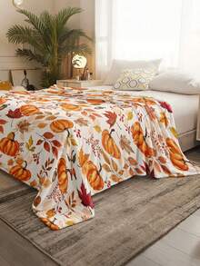 Minimalist & Elegant Floral Print Pattern, Outdoor Camping Leisure Blanket, Soft & Comfortable 280gsm Fleece Blanket, Multi-Purpose Blanket For Sofa, Bed, Home, Picnic, Travel, All Seasons, Modern Style, Polyester, Machine Washable - Multicolor - View 5