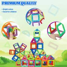 Halloween Magnetic Building Blocks Toy, Develop Hand-Eye Coordination, Creativity, And Hands-On Skills, DIY Creative Learning Puzzle Toy, Best Birthday Christmas Gift For Boys And Girls, Random Color (Size: 5.5cm/2.17in And 4.7cm/1.85in) - Multicolor - View 3