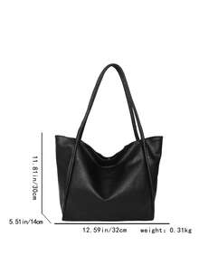 2026 Autumn New Large Capacity Niche Design Premium Texture Minimalist Style Handheld Shoulder Bag For Women - Black - View 3