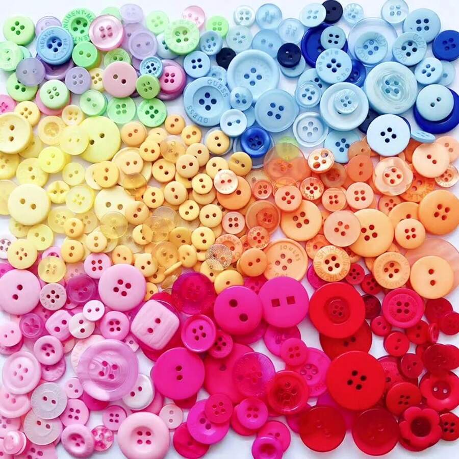 50g/Paket Kancing Resin Berbagai Ukuran, Cocok untuk Lukisan Kancing Buatan Tangan DIY, Paket Bahan Bunga Kancing, Kemeja, Sepatu, Topi, Pakaian, Kancing Jahit Bulat Buatan Tangan, Kancing Dekoratif, Aksesoris Jahit Buatan Tangan, Kerajinan DIY - Gaya campuran - View 1