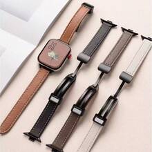 Elegant Elegant Watch Band, Vintage Versatile Plain Texture Folding Magnetic Buckle Design, Suitable For Huawei Fit 5/Fit 4/Fit 3 Sizes, Quick Release Buckle Design, Multi-Function Wristband, Suitable For Men And Women Smart Sports Wear - Multicolor - View 2