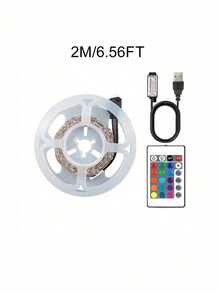 24-Key Remote Control RGB LED Strip Lights, USB Powered Color Changing Lights, 1m-5m For Home Kitchen Bar And Bedroom Decor, TV Backlight, Cabinet, Hallway, Halloween, Christmas Decoration - 24-key RGB - View 16