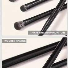 6pcs Soft Eyeshadow Brush Set, Eye Makeup Smudge, Silk Line, Eyeliner Blade, Eye Detail Small Makeup Brushes - Multi-color B - View 6