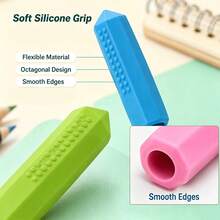 5 Packs Chewable Silicone Pencil Toppers, Random Color Sensory Pencil Grips With Bumpy Texture, Soft Flexible Tip Protectors For Autism, ADHD, Kids, School & Office - Soft Silicone Pen Sleeve - View 12