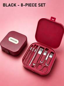 VCHOSE 7pcs Nail Clippers Set, Portable Manicure Kit With Splash-Proof, Nail Trimmer, Nail Clipper, Nail Care Tools - Multicolor - View 36