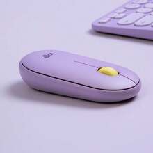 Logitech Pebble Purple Bluetooth Wireless Mouse Office Mouse Quiet Lightweight Computer Mouses For Mac Laptop PC - View 3