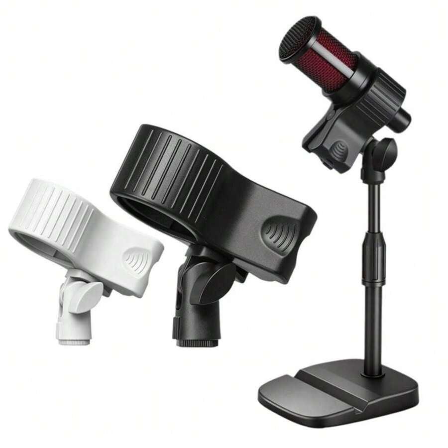 Kẹp micro lò xo điều chỉnh được đa năng với lớp lót chống trượt và đế ren cho livestream, ghi âm trên bàn máy tính - Một cỡ - Xem 1