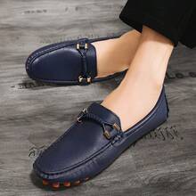 男士百搭戶外鞋，日常多功能軟底舒適樂福鞋 - 深藍色 - 查看 9