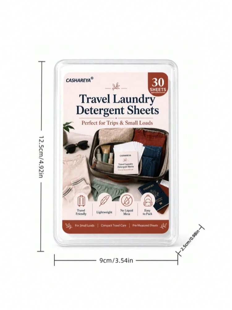Multi-Specification Travel Laundry Sheets, Portable Laundry Sheets, Disposable Sheets, Travel Use, Stain Removal, Odor Removal, Antibacterial, Deodorizing, Home Use, Machine Wash And Hand Wash Compatible, Daily Essential, Gentle And Soft, Instant Effect With Water, Commercial And Home Use - Portable Laundry Detergent Sheets for Travel - View 8