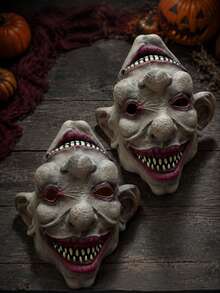 Halloween Horror Mask, Creepy Double-Sided Monster Full Head Costume Mask, Adult Size, Haunted House Party Role Play Horror Outfit Accessory - Multiple Styles - View 2