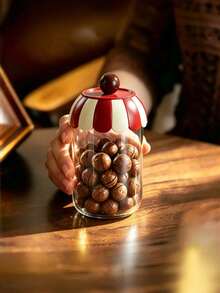 Cirelle 1pc Plastic Storage Canister, Sealed Food Container With Lid, Transparent Plastic Jar Suitable For Pantry, Kitchen Storage Of Flour, Sugar, Tea, Coffee, Snacks, Spices And Other Items. - View 5