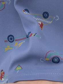 5 Sets Send 1 Set Random Color Boys Cartoon Underwear Set Cute Print Medium Thick Long Sleeve Long Pants Loungewear Set Print Autumn Top And Bottom - Multicolor - View 6