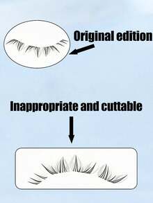 5 Pairs Transparent Stem Natural False Eyelashes, Japanese Anime Style Exaggerated DIY Cosplay Lower Lashes, Reusable, Suitable For Women And Girls, Comfortable Strip False Eyelashes - Multicolor - View 4