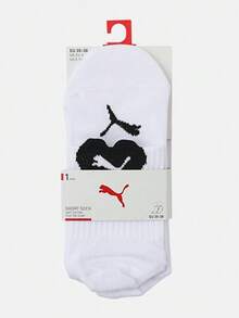 Puma Women's Mid-Calf Socks - Black & White - Single Pair Sports Mid-Calf Socks 95203503 - White/Black - View 1