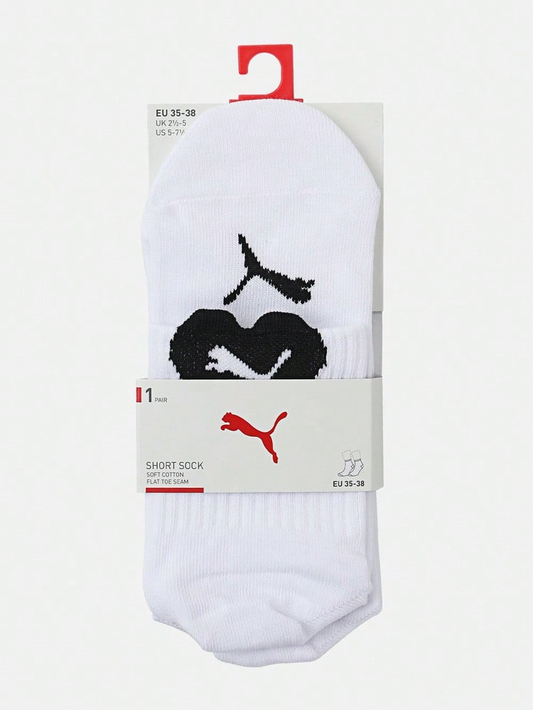 Puma Women's Mid-Calf Socks - Black & White - Single Pair Sports Mid-Calf Socks 95203503 - White/Black - View 1