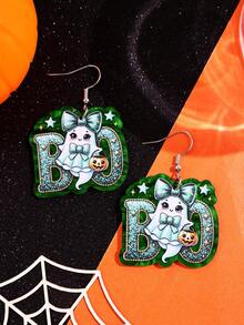1 Pair Halloween Exquisite Cute Personalized Fashion Niche Sweet Ghost Acrylic Earrings, Women's Daily Holiday Party Jewelry - Multicolor - View 4