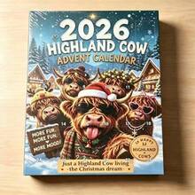 Innovative Design Highland Cow Wall Calendar Soft Cute Highland Cow Decor, Anime Figures, Halloween Party Favor, Mystery Box, Squishies - Multicolor - View 9
