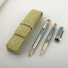 Luxury Metal Ballpoint Pen Set Retro Carved Pattern Rollerball Pen With Fabric Pen Bag Business Birthday Gift Pen For Collection - 1350 - View 6
