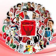 FIFA 50pcs Cristiano Ronaldo Football Stickers, Football Player Portrait, #7 Jersey And Celebration Action Stickers, Suitable For Scrapbook DIY Crafts - Multicolor - View 2