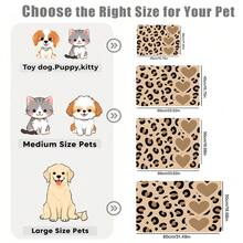 1Pc Pet Feeding Mat, Leopard‑Print Heart Print,Food Mat For Cat & Dog Bowls, Water‑Absorbent Pet Floor Mat With Rubber Backing, Easy‑To‑Clean Pet Supplies For Cat Beds, Cat Toys And Pet Bowls, Ideal For Cat & Dog Owners - View 6