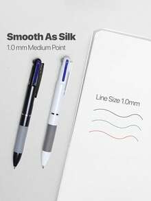 3-In-1 Multi-Color Ballpoint Pen, Advertising Pen, New Student Office Model, Creative Pressing Brush For Practice Questions, Fine Pen Tip For Smooth Writing, Suitable For Office Use, Portable Writing Accessory, Multiple Colors - A - View 10