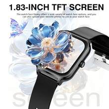 Jam Tangan Pintar Olahraga, Layar Sentuh Penuh 1,83 Inci, Dengan Pesan, Panggilan, Penghitung Langkah Olahraga, Kompatibel dengan Ponsel Android, Jam Tangan Kebugaran Pintar, Cocok untuk Hadiah Wanita, Pria, Teman, Hadiah Ulang Tahun - MultiWarna - View 6