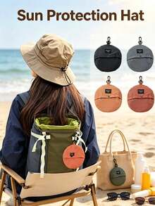 Foldable Bucket Hat, Wide Brim Sun Protection Hat, Portable Outdoor Fishing Hat, Suitable For Travel, Hiking, Beach - Multicolor - View 3