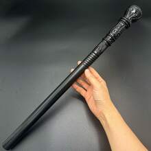 1pc Halloween Cosplay Wizard Staff Prop Egyptian Pharaoh Snake Head Staff Performance Royal Scepter Magician Wand - Black - View 5