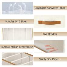 1/2pcs Foldable Elegant White Handbag Organizer Insert, Multi-Compartment Design, Suitable For Handbags, Shoes And Accessories, Space-Saving Closet/Wardrobe Storage, Durable Divider Luxury Item Storage Box - Multicolor - View 4