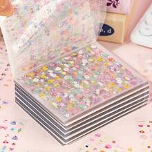 1 Book Korean Ins Style Cute Cartoon Stickers, DIY Scrapbook Accessories, Can Be Used For Collage Albums, Junk Journal Decoration, Phone Cases, Water Bottles, Car Cups, Computer Guitars, Etc. - Purple - View 2