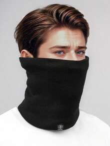 1pc/Set Thermal Lined Thickened Knitted Neck Warmer Winter Outdoor Cycling Skiing Windproof Warm Neck Gaiter Face Mask Unisex - Multicolor - View 4