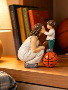 1pc Resin Family Figurine, Faceless Family Sculpture, Warm Home Desktop Decor, Suitable For Living Room, Bookshelf, Desk And Shelf, Modern Family Sculpture Ornament, Housewarming Anniversary Gift For Parents, Mom, Dad And Family Enthusiasts - New - View 5