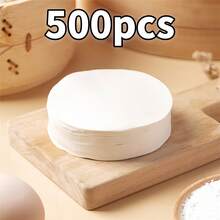 500pcs Round Food Wax Paper, Oil-Absorbing Meat Separator Paper, Burger Paper, Greaseproof Paper, Steamer Paper, Bun Liner Paper, Beef Patty Separator Paper, Food Liner, Double-Sided Greaseproof Non-Stick Paper/Silicone Oil Paper/Baking Oil Paper, 100/500/1000pcs - Multicolor - View 10